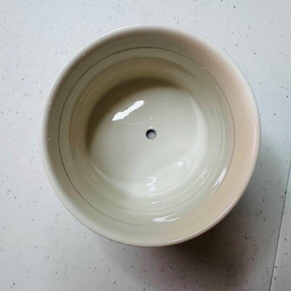 Set Of 3 Christmas Holiday Planters with Bamboo Saucers Santa Reindeer Snowman - Picture 8 of 9